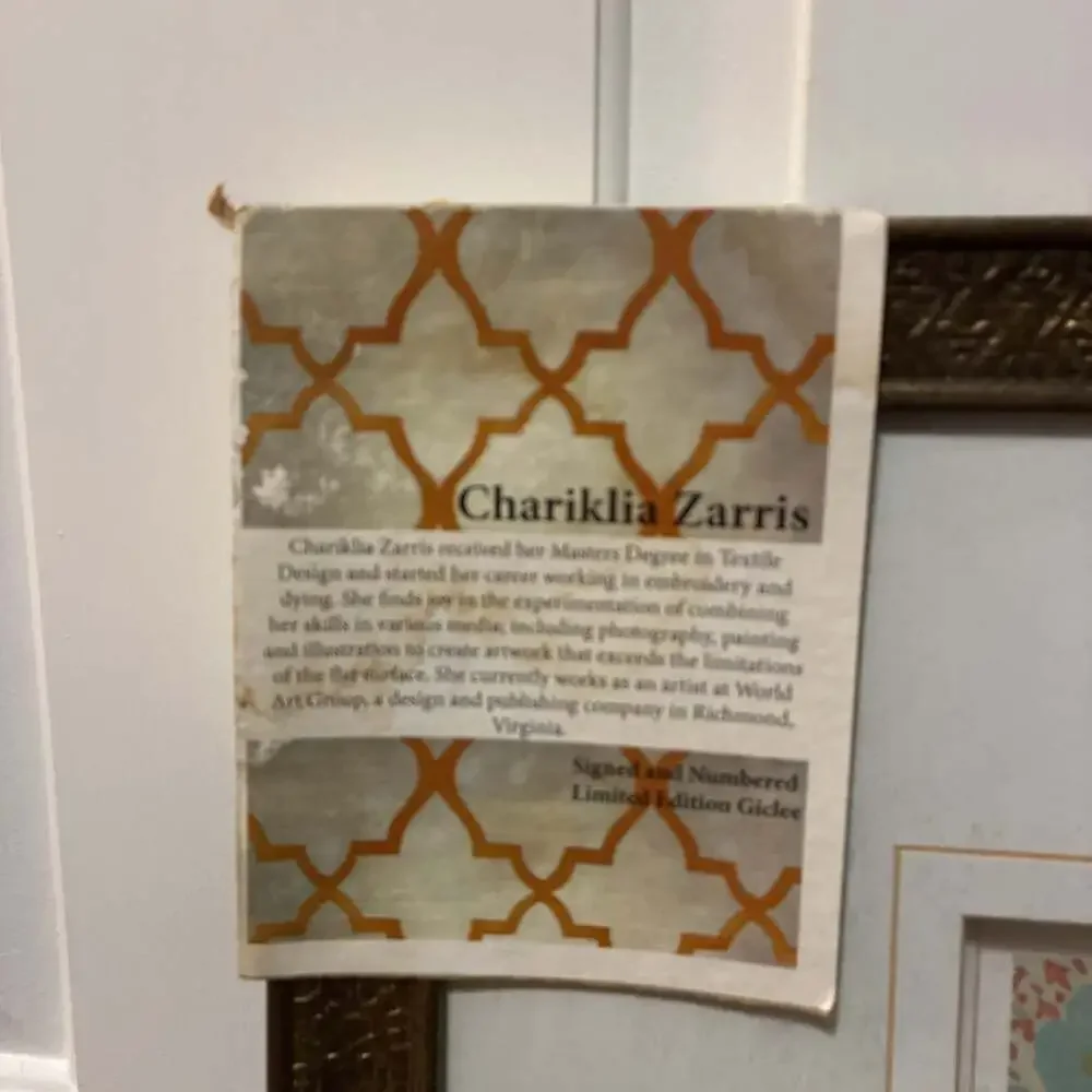 Chariklia Zarris Songbird Giclee Framed Print Signed & Numbered - Picture 3 of 5